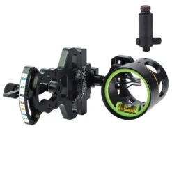 HHA Sports Bow Sight Tetra LT Slider .019 4 Pin 1 3/4″ Dia Left Hand TLT-4519LH W/ Free Sight Light