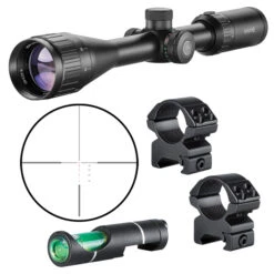 Hawke Optics Vantage IR Scope 4-12×40 Rimfire .22 WMR Reticle 14242 Combo W/Level & Mounts (14242+64101+22113)