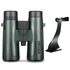 Hawke Optics Binocular Endurance ED 8×42 Green 36205 Combo Pack W/ Tripod Adapter (36205 & 64104)