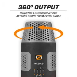 OZ ScentLok OZ Radial EZ Ozone Deodorizer Deluxe Package W/ Free Power Bank 4151090 + 4150992 -Outdoor Sports Store OZ 18171 ScentLok OZ Radial EZ Black Ozone Unit 4151090 090 360 Top