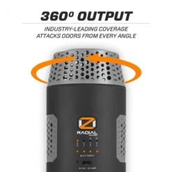 OZ ScentLok Radial Nano Ozone Deodorizer Deluxe Package W/ Free OZ20 Car Unit 4151190 + 82913 -Outdoor Sports Store OZ 18172 ScentLok OZ Radial Nano Black Ozone Unit 4151190 090 360 Top