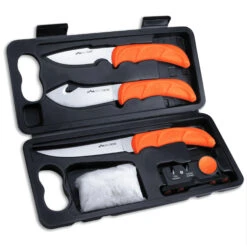 Outdoor Edge WildLite Hunting Field Dressing Kit, Complete 6-Piece Knife Portable Butcher Game Processor Set WL-6