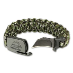 Outdoor Edge ParaClaw Paracord Survival Bracelet Large With 1.5 Inch Knife Blade Camo PCC-90C