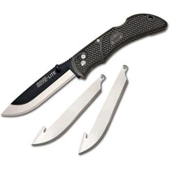 Outdoor Edge Onyx Lite EDC Replaceable Blade Pocket Knife 3″ Black OX-30