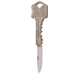 SOG Knives KEY KNIFE Brass Pocket Knife 1.5″ Blade SOG-KEY102-CP