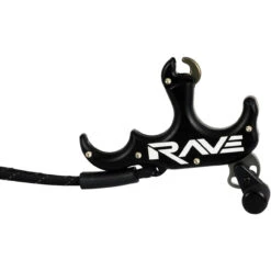 TRU Ball Archery Release Rave 3 Finger Black Thumb Release TRV3-BK